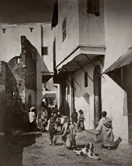 c. 1890s North Africa -street probably Algeria Algiers