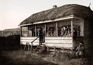 c. 1890s Russia Caucasus Caucasian people - Tartar house