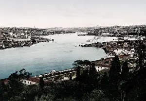 Photochrome Prints: c. 1890s Turkey Constantinople Istanbul Bosphorous