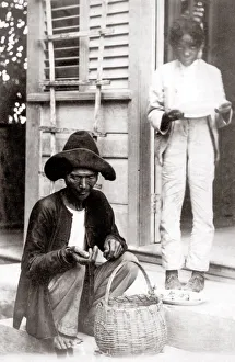 c. 1890s West Indies - hawker and child