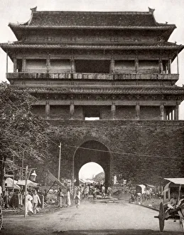 Beijing Prints: c. 1900 China Peking Beijing - Hatamen Gate