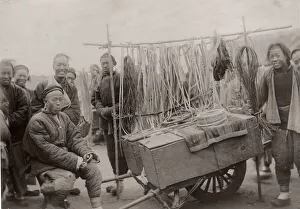 c. 1900 China - street market stall