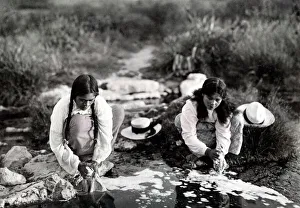 c. 1900 New Zealand - Maori women washing clothes