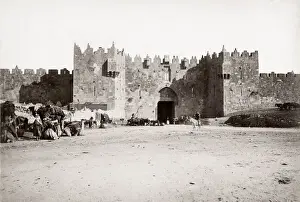 c. 1900 Palestine Israel - Damascus Gate Jerusalem