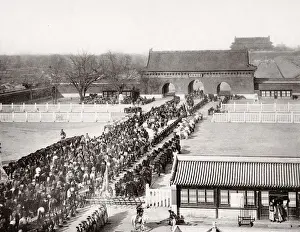 c. 1900s China - Peking Beijing - imperial court in processio