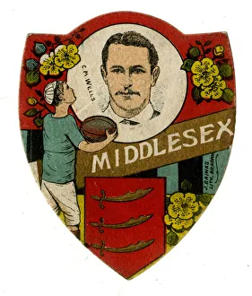 Baines Prints: C M Wells, Middlesex Rugby Player