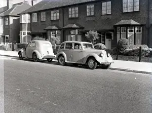 Hillman Prints: C Type Ford 10 and Hillman Minx, Hullbridge, Essex