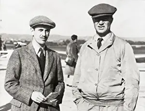C. W. A. Scott, right, and his co-pilot Giles Guthrie prio?