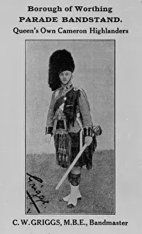 Cameron Prints: C W Griggs MBE, Bandmaster, Borough of Worthing, Sussex