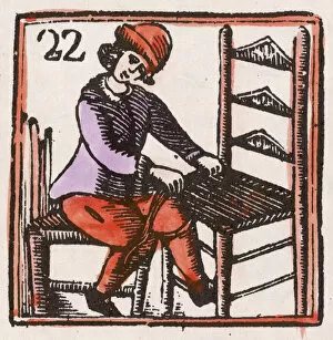 Good Collection: C17 Chair Maker / Woodcut