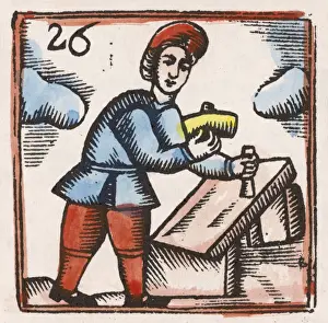 C17 Stone Worker / Woodcut
