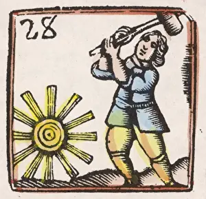 Wheelwright Prints: C17 Wheelwright / Woodcut