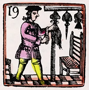 Wears Prints: C17 Wig Maker / Woodcut