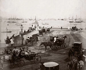 Apollo Gallery: c.1880s India - dock of Apollo Bunder - Bombay Mumbai