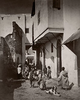 Algiers Gallery: c.1890s North Africa -street probably Algeria Algiers