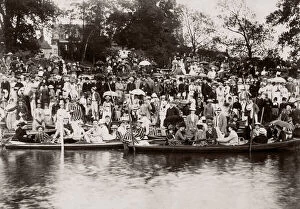 c.1900 - boating party along the Thames