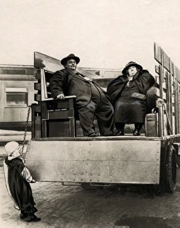 c.1920s - Tom and Alice obese sideshow performers
