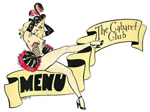 Murray's Cabaret Club Prints: Cabaret Club Menu - Murrays Cabaret Club, Soho, London