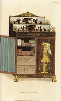 Manufactures Prints: Cabinet bookcase, Regency era