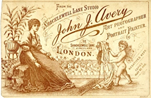 Images Dated 5th September 2017: Cabinet photo, design on back, John J Avery, photographer