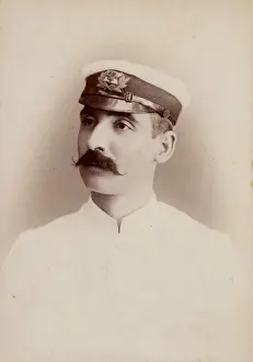 Cabinet photograph - Royal Navy Officer stationed in India