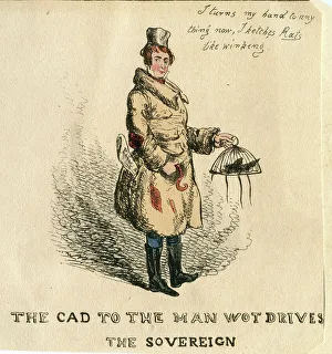 Drives Prints: The Cad to the Man wot Drives the Sovereign, cartoon
