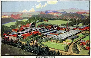 Confectionery Prints: Cadbury's Bournville Works - Birmingham - panorama