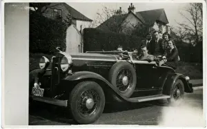 Purley Prints: Cadillac Vintage Two Seater Sports Car, Purley, England