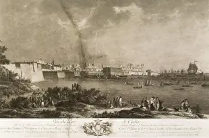 Cadiz Prints: Cadiz. Harbour. Engraving. SPAIN. Madrid. National