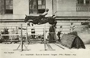 Cadre Noir - Saumur, France - Leaping a large obstacle