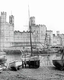 Caernarvon Prints: Caernarfon Castle, Wales, Victorian period