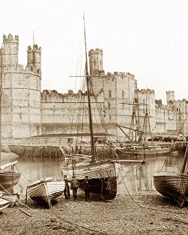Caernarvon Prints: Caernarvon Castle Victorian period