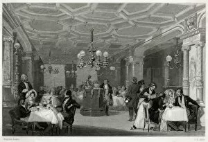 Parisian Gallery: Cafe D Orsay or Les Trois Freres Provencaux, Paris 1840