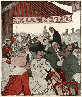Cafes Prints: Cafe De LA Paix 1919