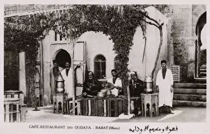 Cafe Restaurant des Oudaya at Rabat, Morocco
