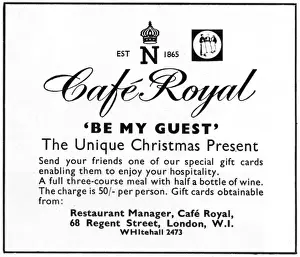 Cafe Royal advert