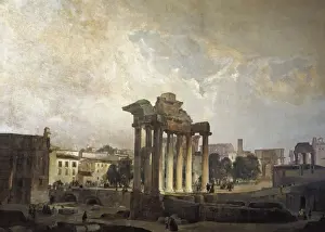 Fine Art Prints: CAFFI, Ippolito (1809-1866). The Forum. mid