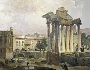 CAFFI, Ippolito (1809-1866). The Forum. mid