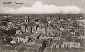 Cagliari Prints: Cagliari, Sardinia, Italy - Rooftop Panorama