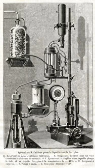 Cailletet's apparatus for the liquefaction of oxygen