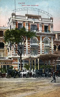Cairo, Egypt - The front of the Grand Hotel Continental