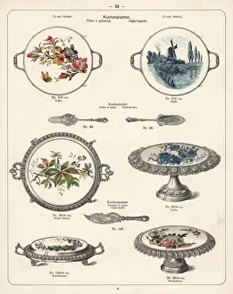 Catalog Prints: Cake boards and cake knives