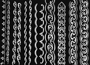Cake Border and Side Scroll Designs