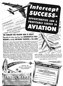 Colleges Prints: CaL-Aero Technical Institute 1950 Advert