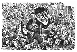 Frightened Prints: Calavera of the Purring Cat, Mexico