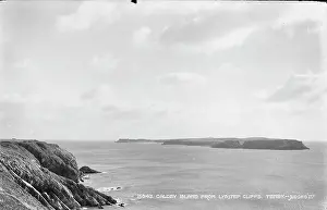 Caldey Prints: Caldey Island from Lydstep Cliffs