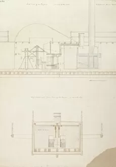 Boilers Collection: Caledonia steam boat, side view of an engine