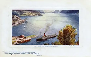 Ness Prints: Caledonian Canal and Loch Ness, Scotland - Steamer