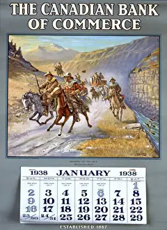 Cowboys Prints: Calendar, Canadian Bank of Commerce