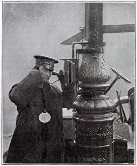 A call-box attached to the electric lighting standard at a cab-rank in Kensington, London